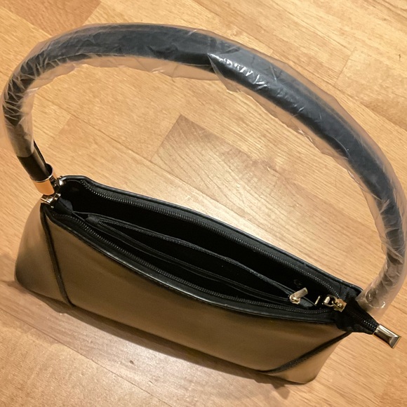 [SOLD]NEW Black Vegan Leather Baguette Shoulder Bag Clutch - Picture 8 of 8